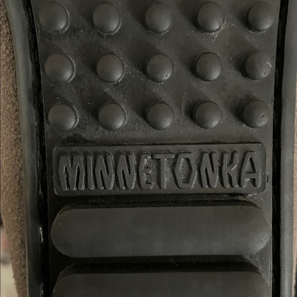 Minnetonka gray Fringed Suede Ankle Boots - Picture 5 of 5